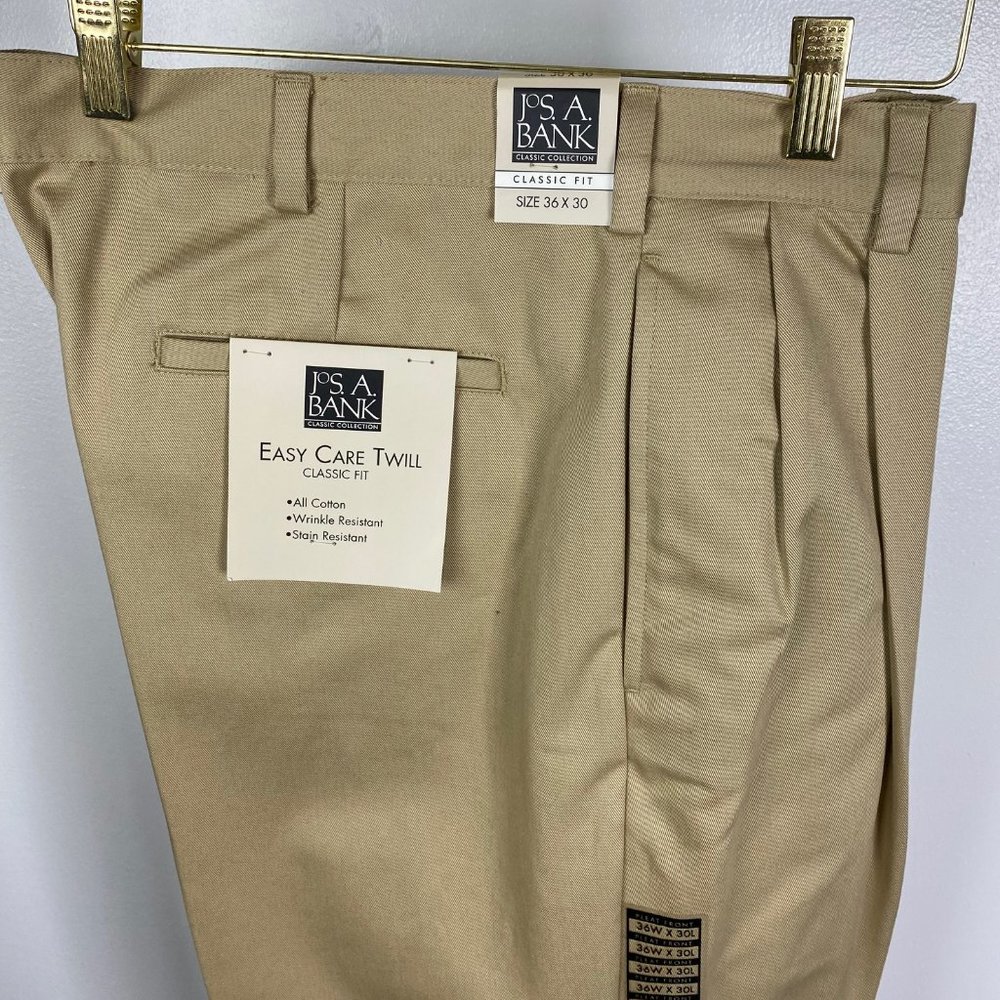 JoS A Bank Mens Twill Cotton Pant